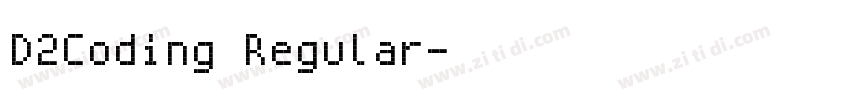 D2Coding Regular字体转换
